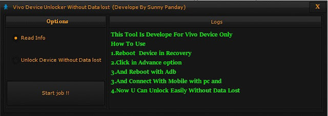 Vivo Device Unlocker Without Data Lose 