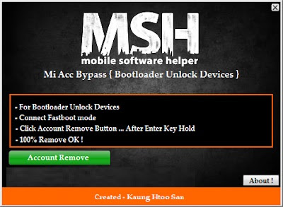 Mi Bypass Tool Bootloader Unlock Device