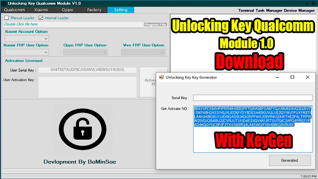 Unlocking Key Qualcomm Tool 1.0 With KeyGen